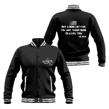 Discover Buy a man eat fish Funny Joe Biden Quote Baseball Jackets