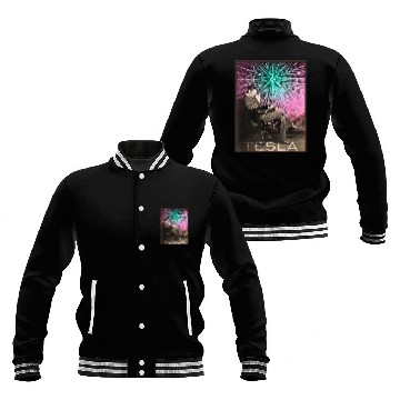 Discover Nikola Tesla's AC Electricity Inspiring Science Baseball Jackets