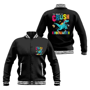Discover I'm Ready To Crush Kindergarten Dinosaur Back To School Baseball Jackets