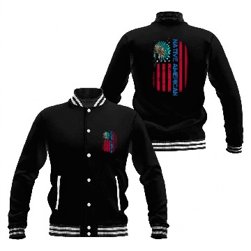 Discover Native American Day Vintage Flag USA Baseball Jackets
