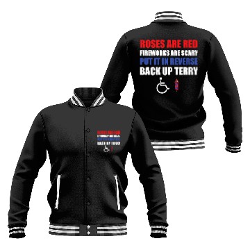 Discover Put It In Reverse Back Up Terry Funny 4th of July Fireworks Premium Baseball Jackets