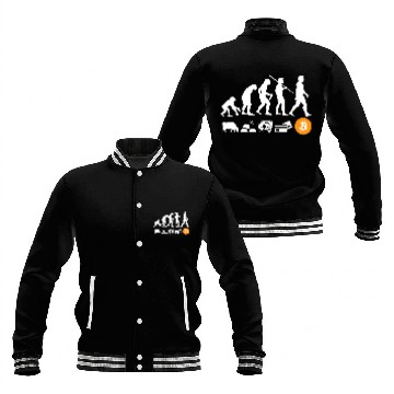 Discover Bitcoin Evolution of Money | A BTC Crypto Baseball Jackets