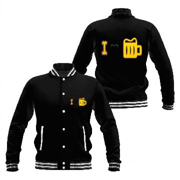 Discover I love beer I love beer Baseball Jackets