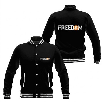 Discover Bitcoin is Freedom Hodl Crypto Currency Trading Baseball Jackets