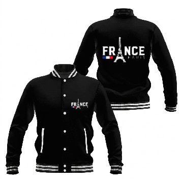 Discover Paris Eifel Tower French Flag Baseball Jackets