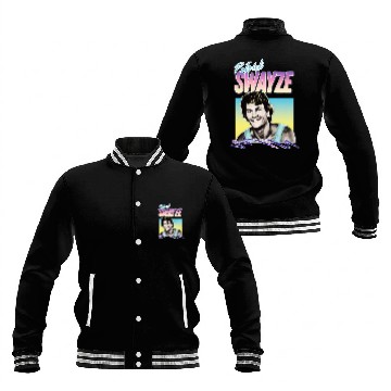 Discover Patrick Swayze Retro 90s Styled Fanart Essential Baseball Jackets