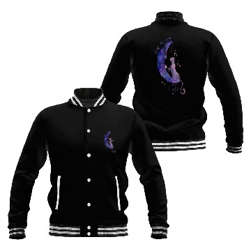 Discover black cats Paws Celestial Cat and Moon Baseball Jackets