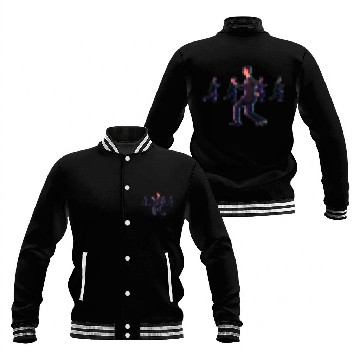 Discover How Did I Get Here? David Byrne Pixel Design - Talking Heads - Baseball Jackets