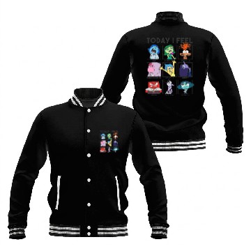 Discover Disney Pixar Inside Out 2 Today I Feel... Emotions Panels Zip Baseball Jackets