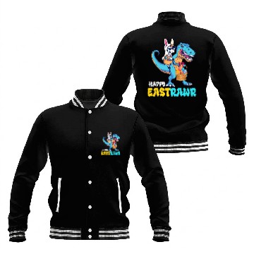 Discover Dinosaur Dino Unicorns Happy Easter TRex Unicorns Happy Easter Egg Easter Party Baseball Jackets
