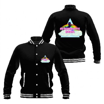 Discover Unicorns Alternative Rock Unicorns Rainbow Design Baseball Jackets