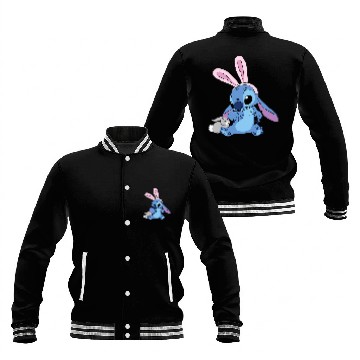 Discover Disney Stitch with Easter Bunny Baseball Jackets
