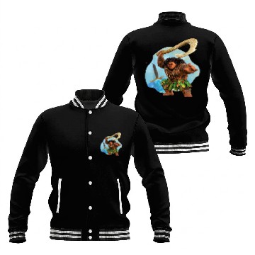 Discover Disneyss Moana 2 Action Pose Maui With Fish Hook Baseball Jackets
