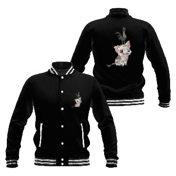 Discover Disney Moana Pua And Hei Hei Simple Portrait Baseball Tees Baseball Jackets