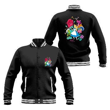 Discover Disney Alice in Wonderland Wildflower Forest 3D Baseball Jackets
