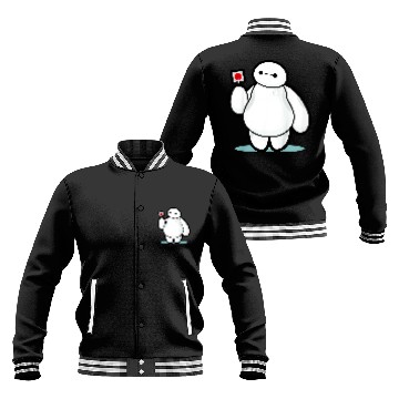 Discover Disneyss Big Hero 6 Baymax With Lollipop Cute shots Baseball Tees Baseball Jackets