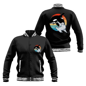 Discover Ocean Shark Hammerhead Shark Orca vintages Sunset Shark Day Baseball Jackets
