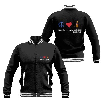 Discover Peace Love Mamajuana Peace Dominican Republic Baseball Jackets