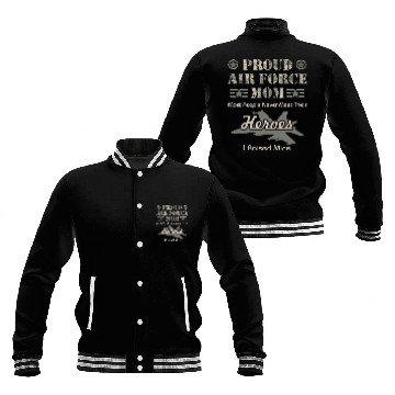 Discover Proud Air Force Mom Baseball Jackets