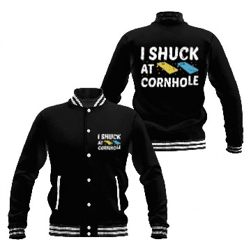 Discover I Shuck At Cornhole Baseball Jackets