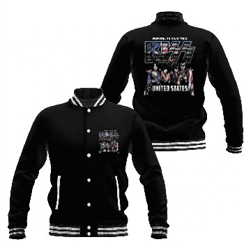 Discover Kiss Rock Band Baseball Jackets