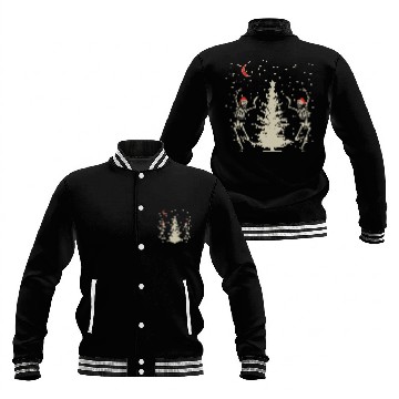 Discover Dancing Skeleton Christmas Christmas Baseball Jackets