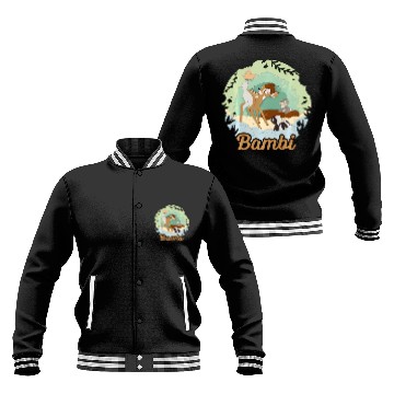 Discover Disney Bambi Thumper And Flower Paper Cut Portrait Baseball Tees Baseball Jackets