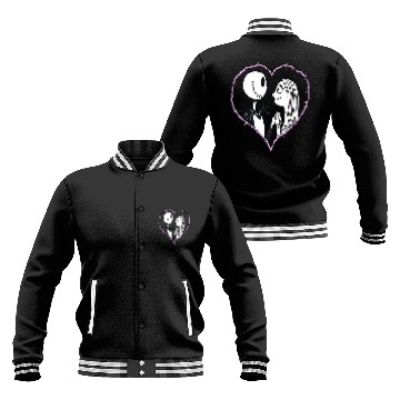 Discover Disney The Nightmare Before Christmas Jack Sally Heart 3D Baseball Jackets