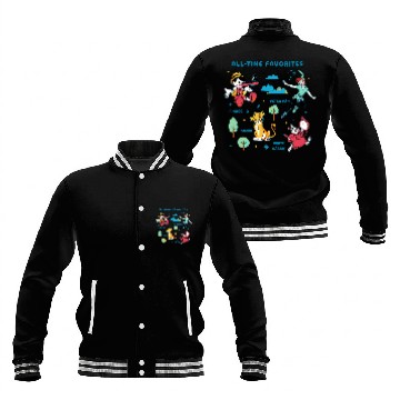 Discover Disney Vintage Peter Pan, Pinocchio, Simba & White Rabbit Baseball Jackets