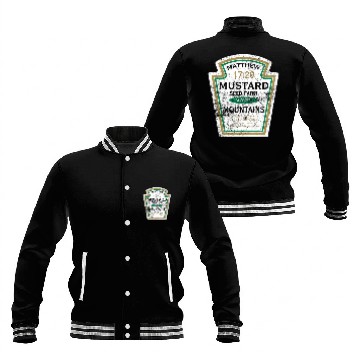 Discover Mustard Seed Faith, distressed Baseball Jackets