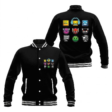 Discover geometry dash unblocked level Baseball Jackets