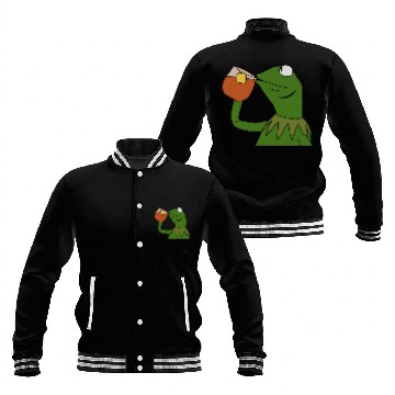 Discover Kermit Meme Baseball Jackets