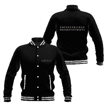 Discover Psychedelic Alphabet Baseball Jackets