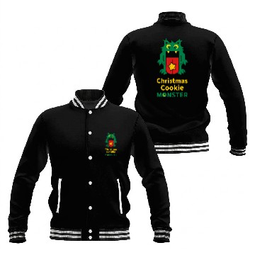Discover Christmas cookie monster Baseball Jackets