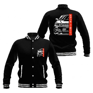 Discover Skyline 34 JDM Tuning Auto 90s Underground Gaming Baseball Jackets