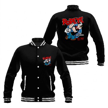Discover Popeye the Sailor Graphic Baseball Jackets