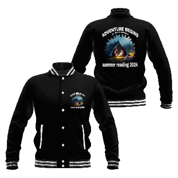 Discover Adventure Begins At Your Library Summer Reading Program 2024 1 Zip Baseball Jackets
