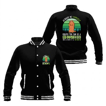 Discover Always be yourself Groundhog Day Woodchuck Marmot Baseball Tees Baseball Jackets