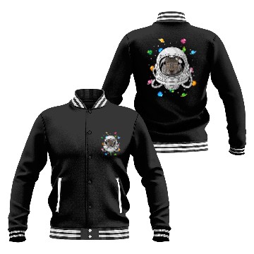 Discover Astronauts Squirrel Astronaut Animal Deep In Space Cosmic Universe Zip Baseball Jackets