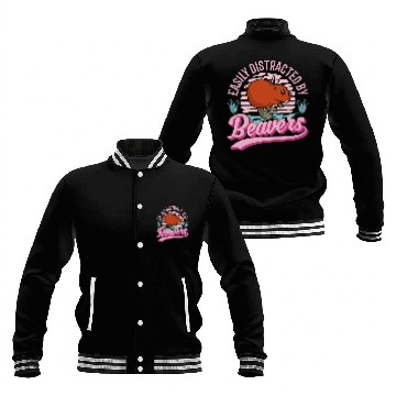 Discover Easily distracted by Beavers 631 Baseball Jackets