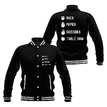 Discover Rock Paper Scissors Table Saw Woodworking Baseball Jackets