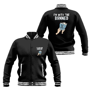 Discover Funny Im With The Banned Book Readers Baseball Jackets