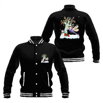 Discover Dragonfly xmass Element Tree Lighting Dragonfly Christmas 12 Baseball Jackets