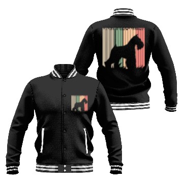 Discover Dog Schnauzer Miniature Schnauzer Dog Silhouette Baseball Jackets