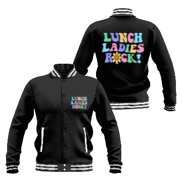 Discover Lunch Ladies Rock School Lunch Lady Squad Cafeteria Worker Baseball Jackets