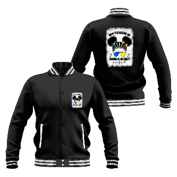 Discover Afro My Cousin Is Down Right Perfect Down Syndromes Awareness Baseball Jackets