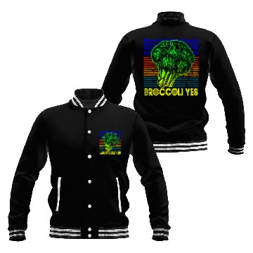 Discover Broccoli Yes Funny Vegetable Gardener 3 Baseball Tees Baseball Jackets