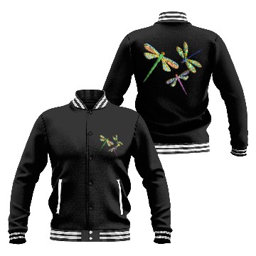 Discover Dragonfly I Nature Art I Insect Lover I Bug I Dragonfly Baseball Jackets