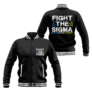 Discover Fight the Sigma Down Syndromes Awareness Month Blue Yellow Baseball Tees Baseball Jackets