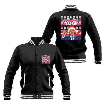 Discover Make Christmas Great Again Trump Ugly Christmas Xmas Baseball Jackets